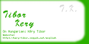 tibor kery business card